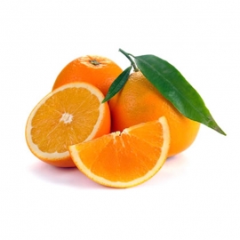 Naranja Con Hoja Natural